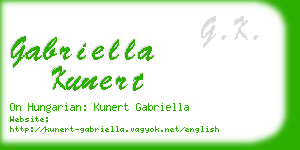 gabriella kunert business card